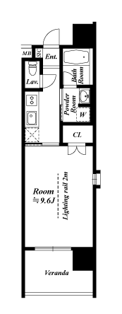 1Kの間取図